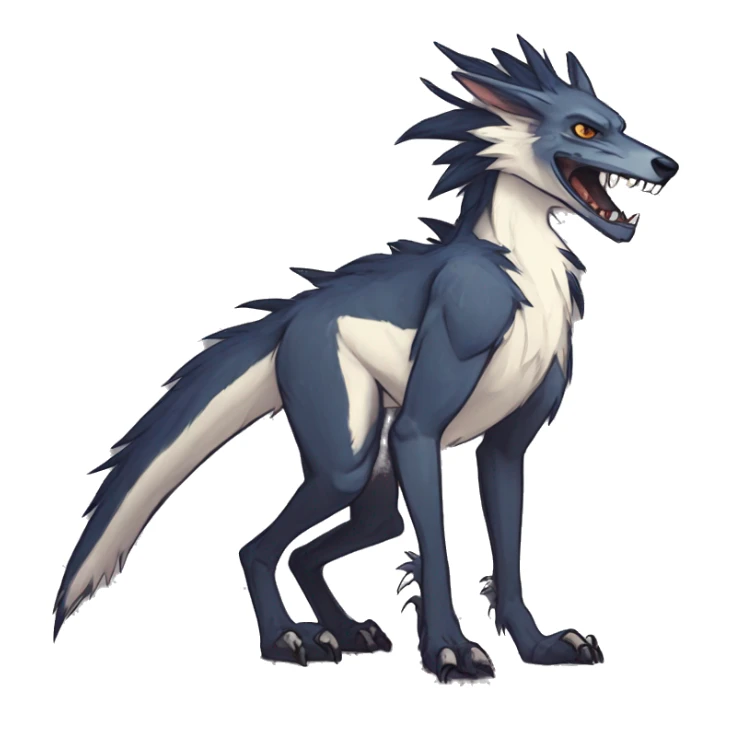 Edgy Modern Feral Vernid-Sergal species by LiLaiRa sticker