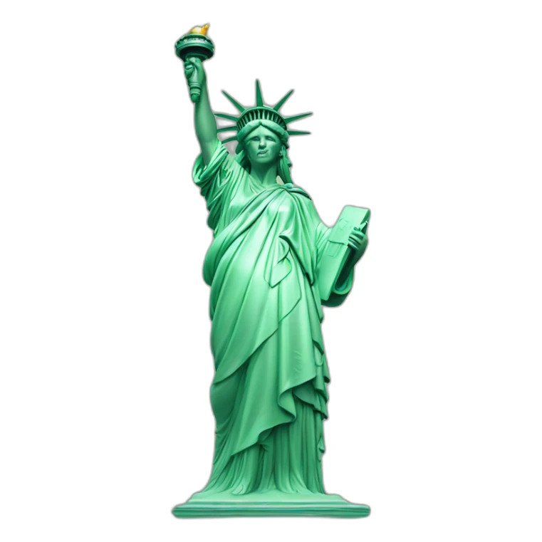 Statue of liberty  dess like santa claus sticker