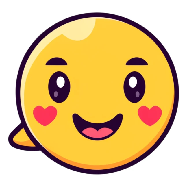 Emoji face with heart eyes and sticking tongue out sticker