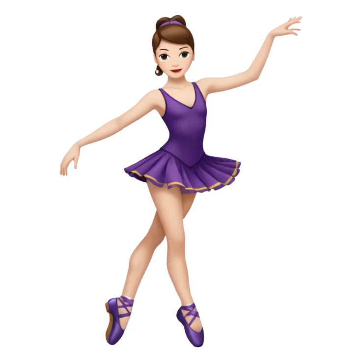 Jazz dancer white with brown hair wearing jazz shoes  sticker