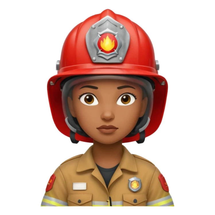 black women Firefighter wearing helmets sticker