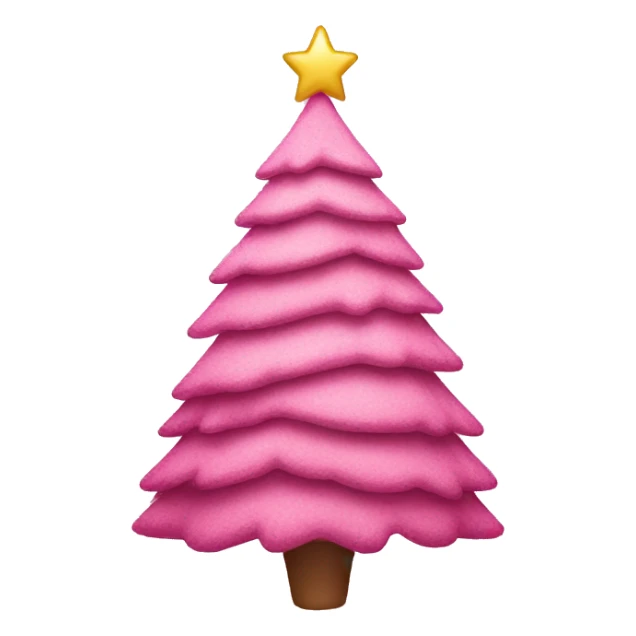 pink christmas tree sticker
