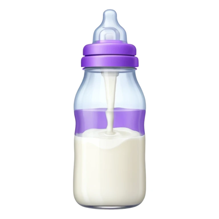 baby bottle white and purple sticker