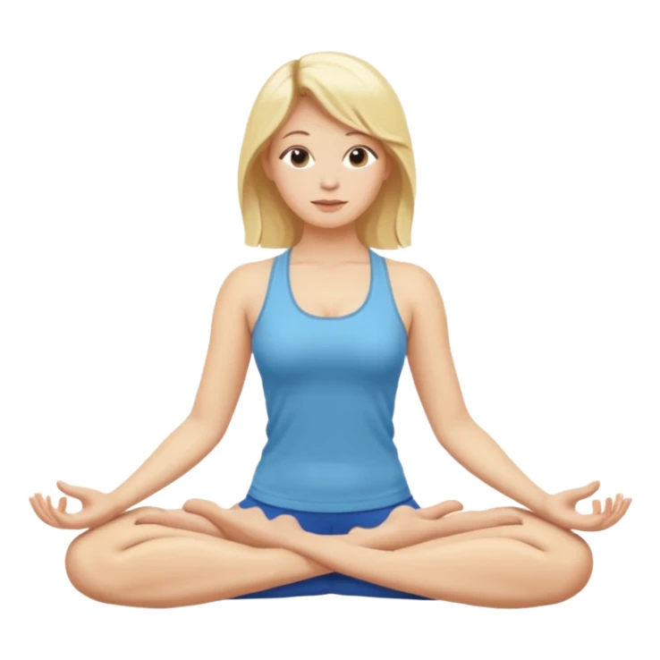 mulher fazendo yoga loira   sticker
