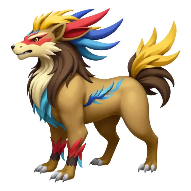 Xerneas-Raikou-Entei-Fakémon-hybrid-creature (full body)  sticker