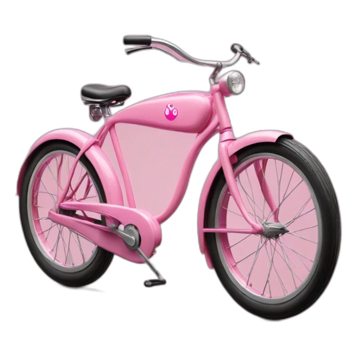 Hyperrealist Francisco franco in a pink bike sticker
