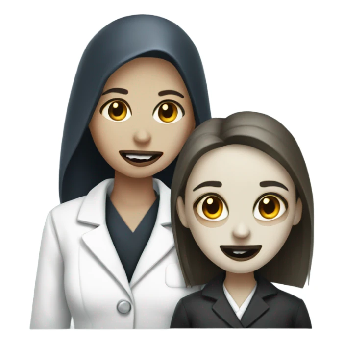 Female dentist and nosferatu sticker