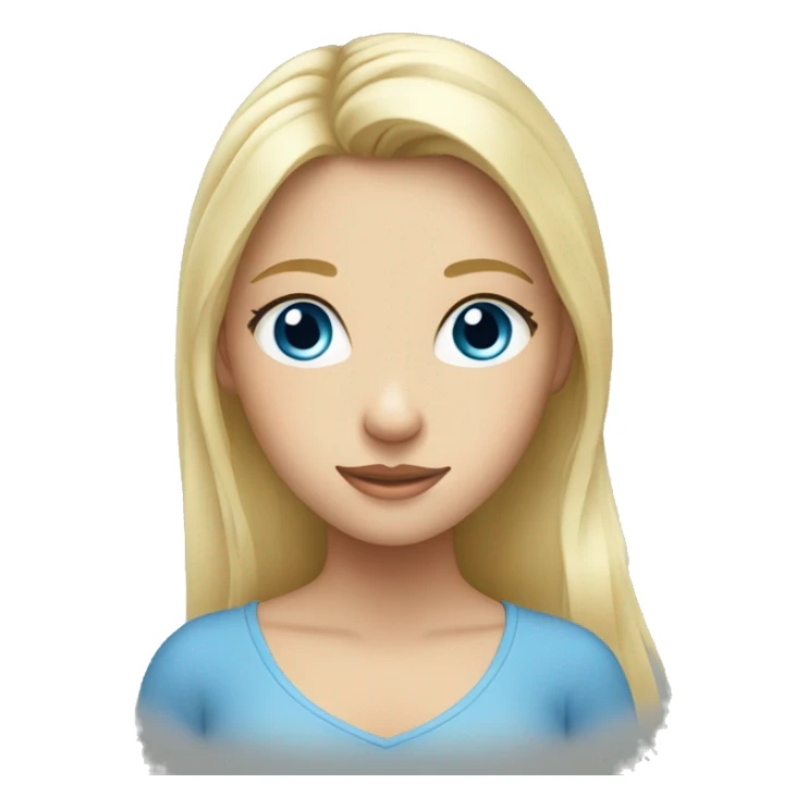 blond girl with blue eyes with horse sticker