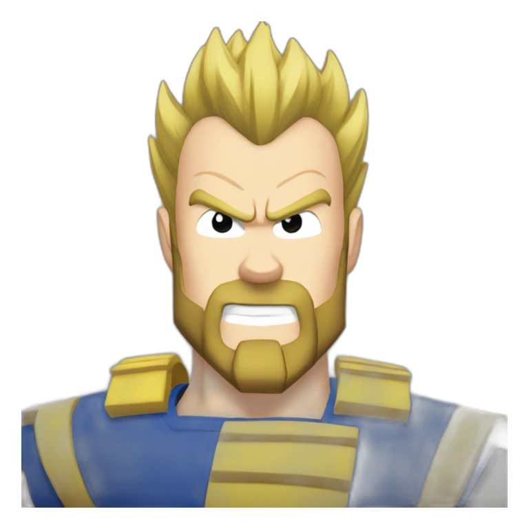 vegeta blond beard sticker