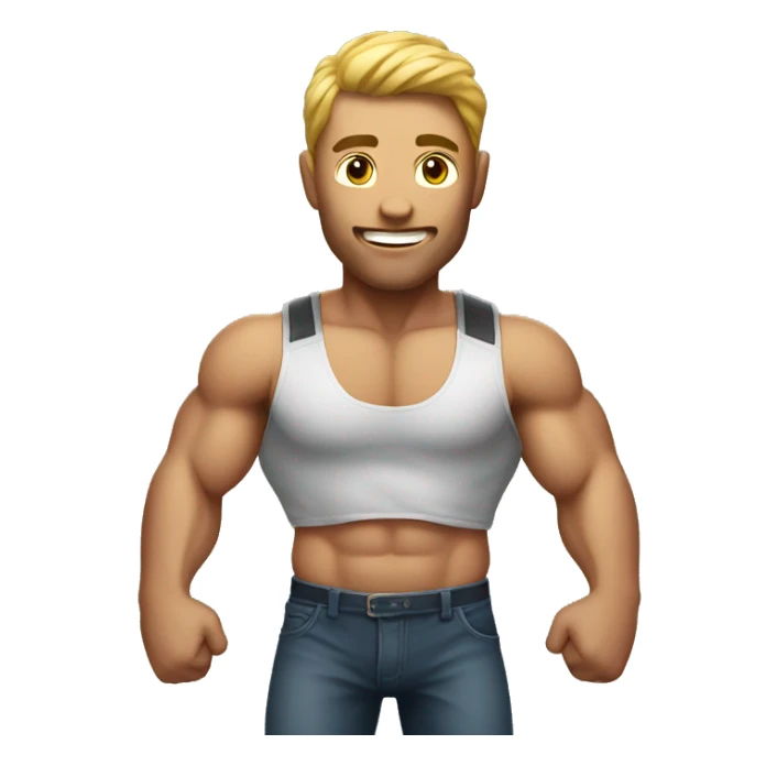 Man Showing His Muscular Body sticker