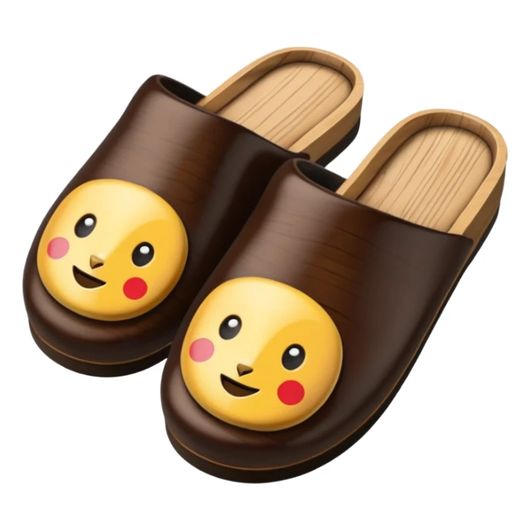 japanese wooden slippers sticker