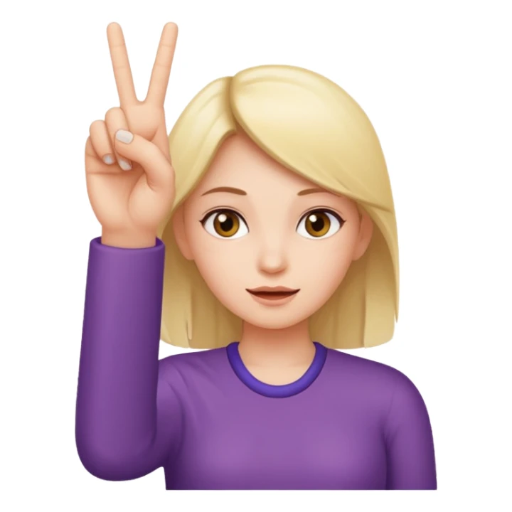 girl with 2 middle fingers up  sticker