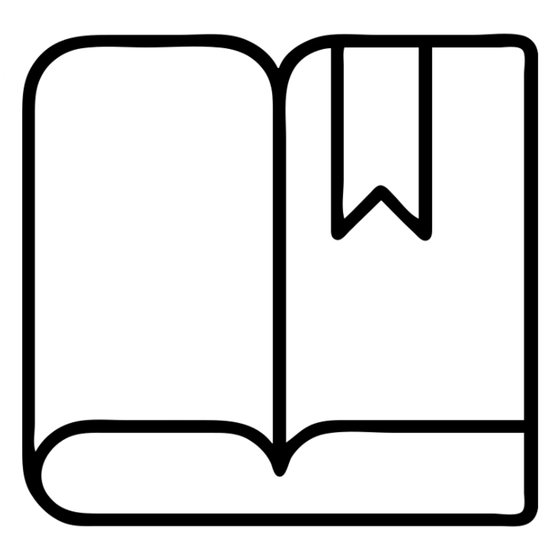 Book with bookmark sticker