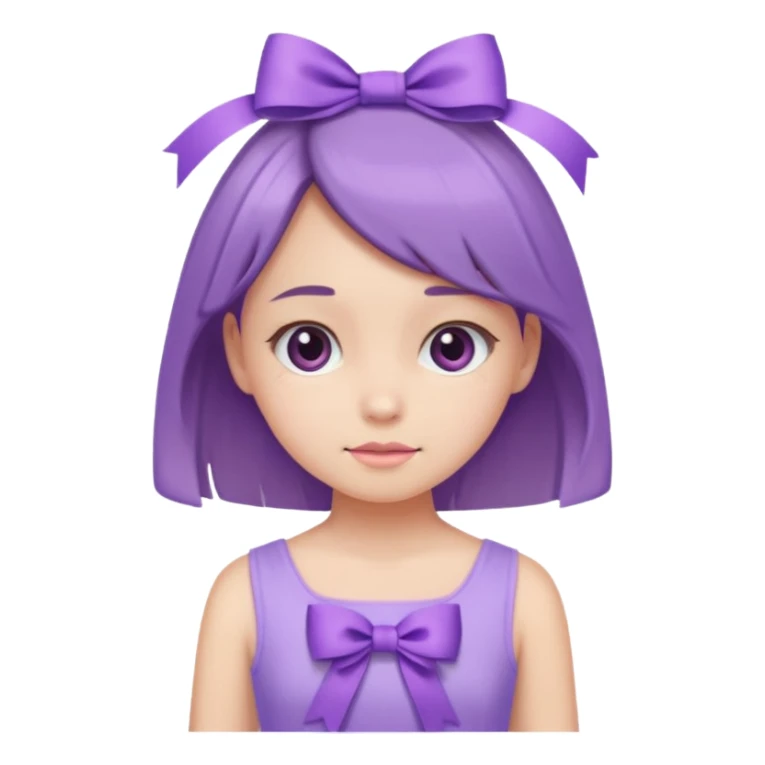 only purple pastel dress with cute ribbon sticker