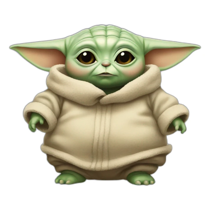Very Fat baby yoda sticker