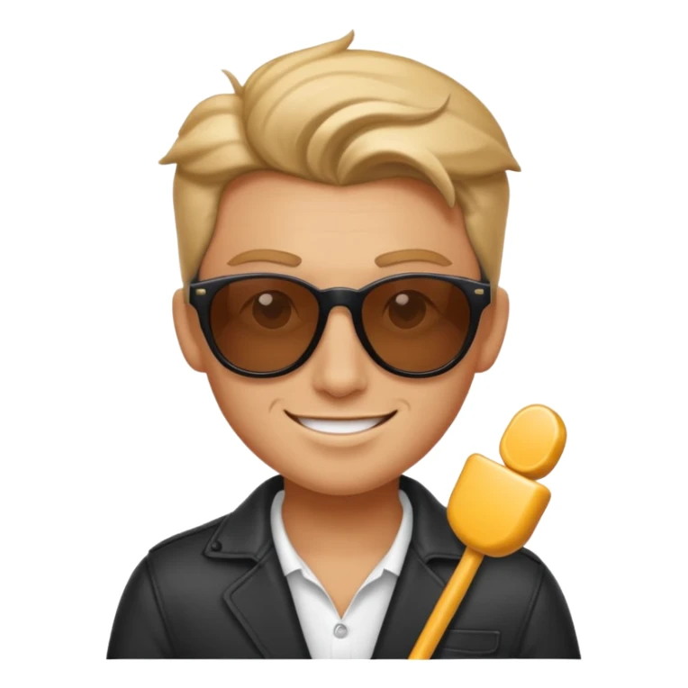 cool confident character with sunglasses and a smirk, playful rizzler vibe sticker
