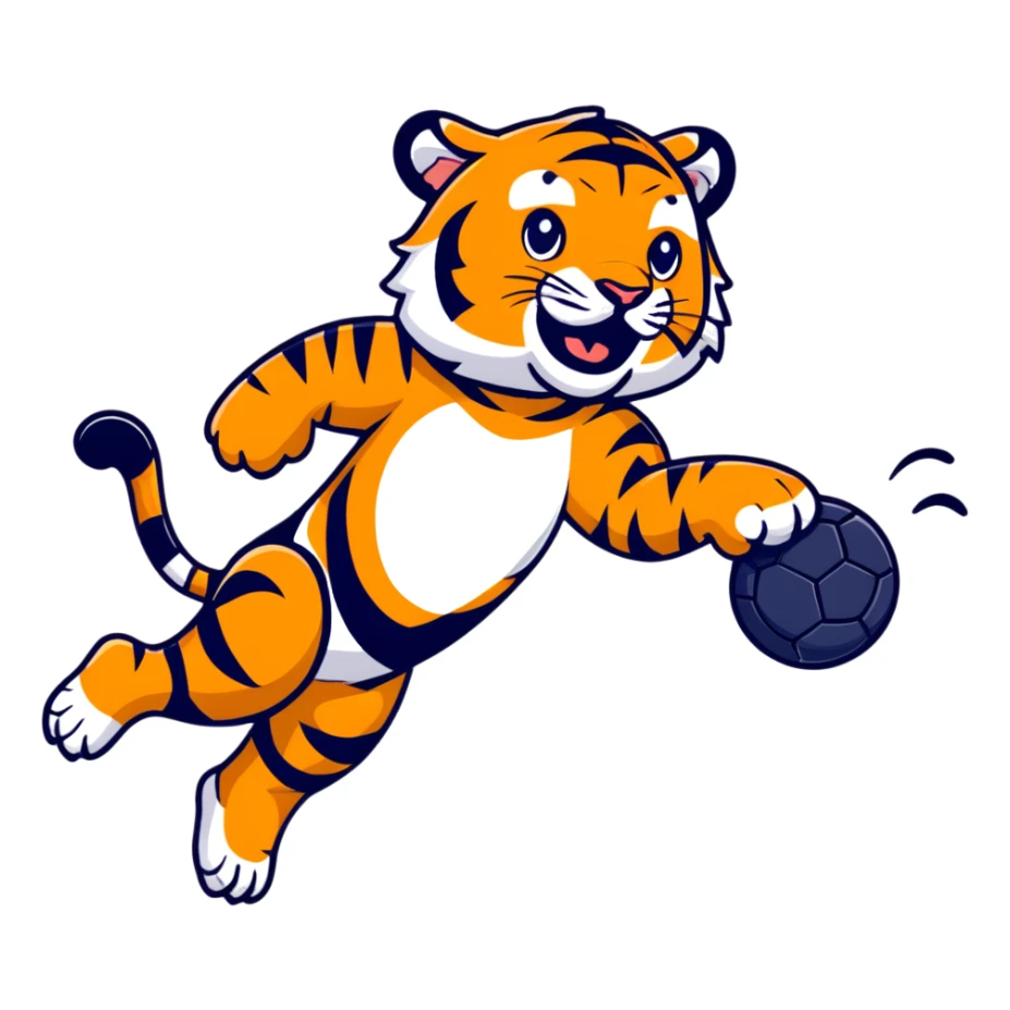 Bengal tiger playing football in Cincinnati sticker