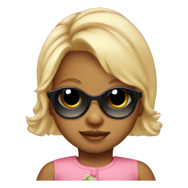 Blonde baby girl with Sunglasses  sticker
