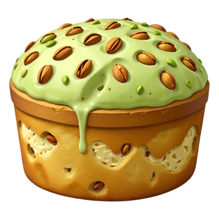 pistacchio panettone con glassa al pistacchio  sticker