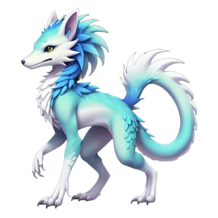 badass elegant wild beautiful natural badass futuristic epic exotic anthro modern furry cyborg-sergal-vernid-creature, full body, gradient pretty hair, with a long tufted tail, aesthetic, art by LiLaiRa, art by art by Falvie sticker