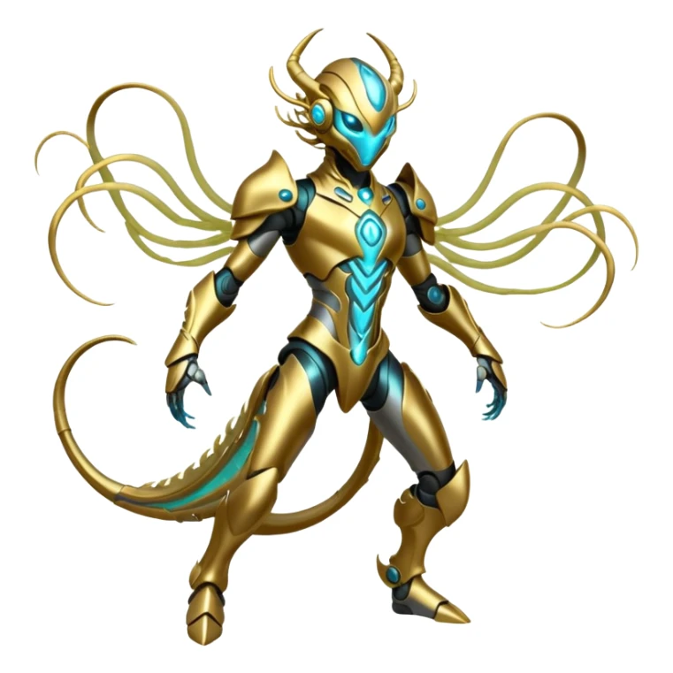 Futuristic Ethereal Modern Fakémon-creature-hybrid Full Body sticker