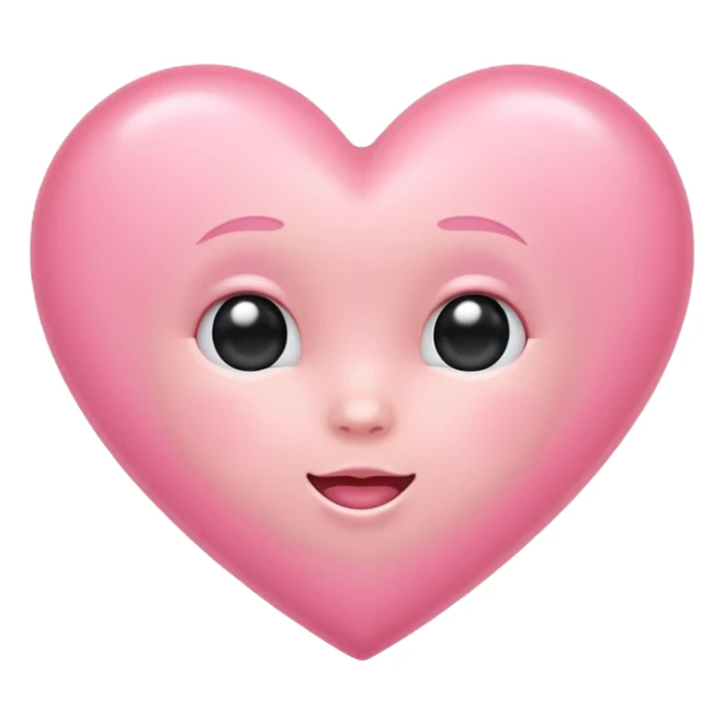 Blush baby pink love heart emoji  sticker