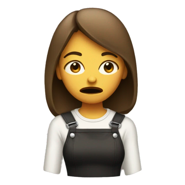 pouting with a knife emoji woman sticker