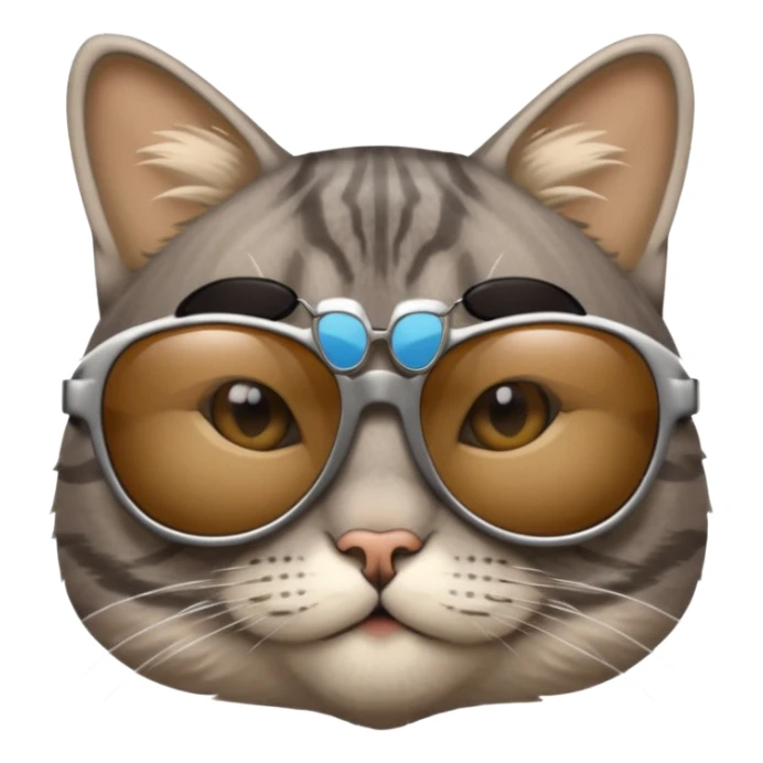 Cat wearing sunglasses sticker