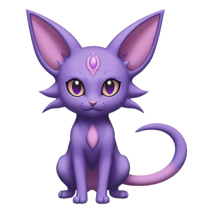 Purrloin-Espeon-Fakémon-hybrid-creature (full body)  sticker