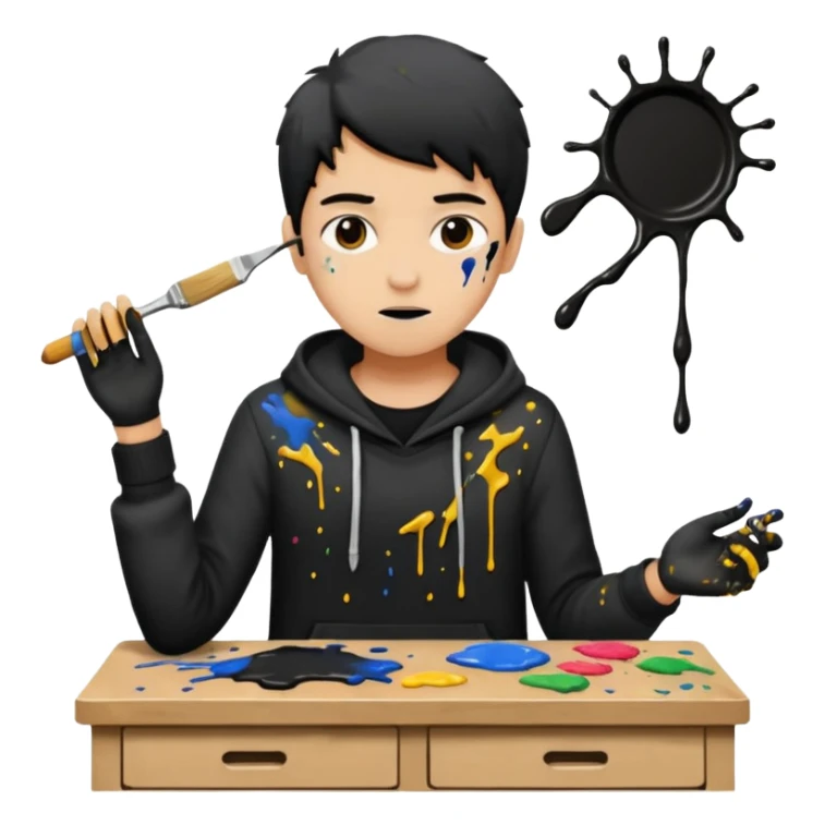 PINTOR  DE MUEBLES  QUE EN LA PINTURA TENGA COLOR NEGRO sticker