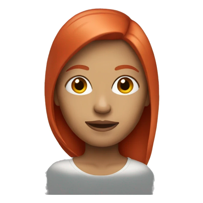 Normal woman emoji with red hair  sticker