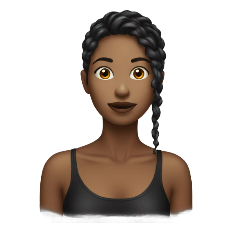 Drink water woman hair black sticker