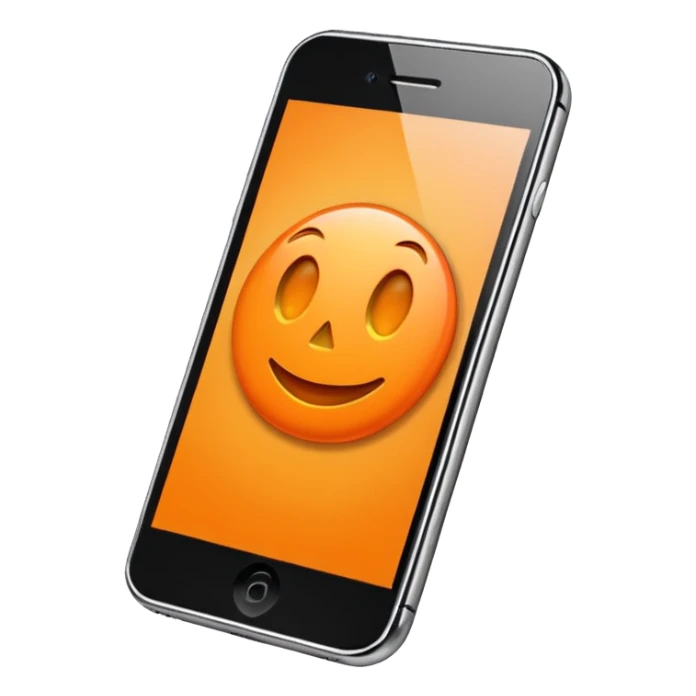 Orange iPhone sticker