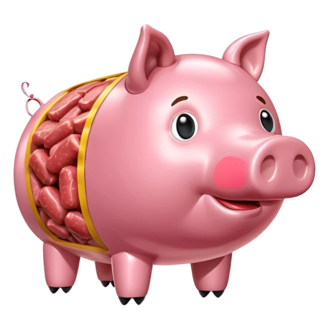 spam meat jeff koons style inflatable pig balloon sticker