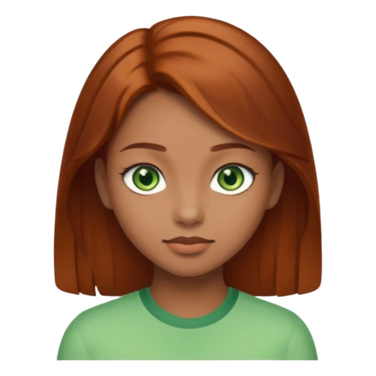 Girl with light brown skin auburn hair sticker