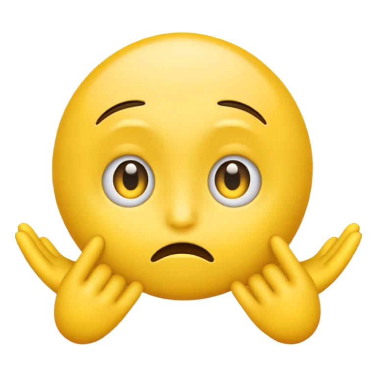 Yellow emoji rolling eyes and shrugging sticker