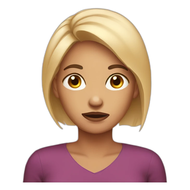 woman worried_ bright skin sticker