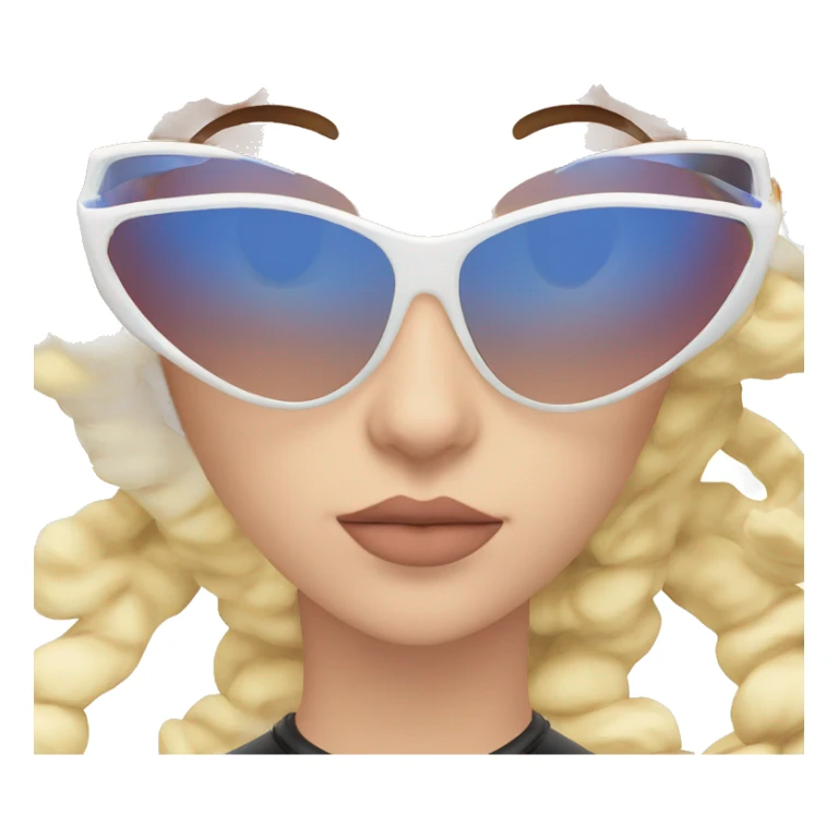 Y2K  Sports Sunglasses front view cat eye sticker