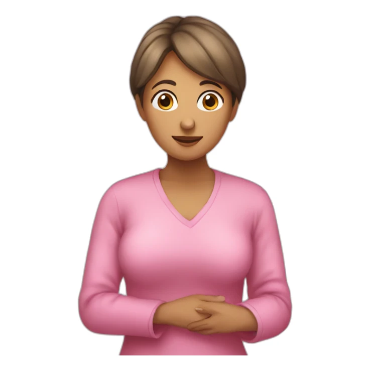 Woman examine for breast cancer sticker