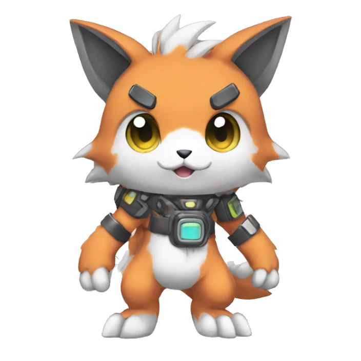 cute kawaii cool edgy Digimon-Fakemon-animal full body sticker