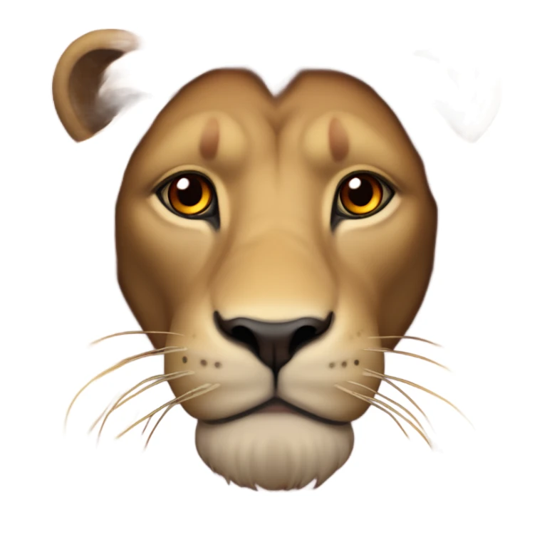 Lion with crimson fur, maroon mane, and amber eyes. sticker