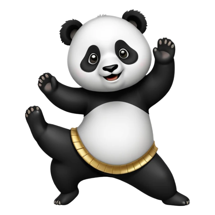 A Panda dancing to egiptian music sticker