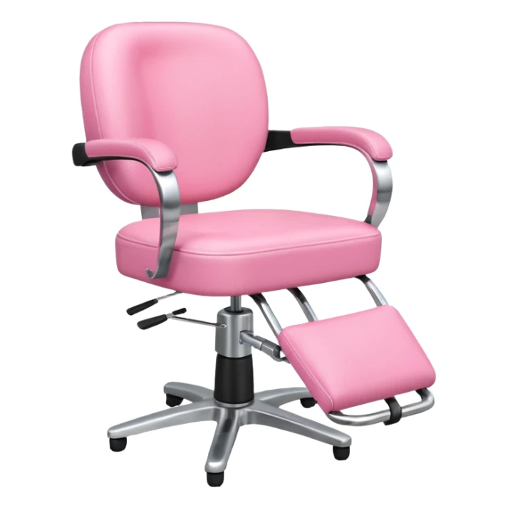 pink hairstylist chair sticker
