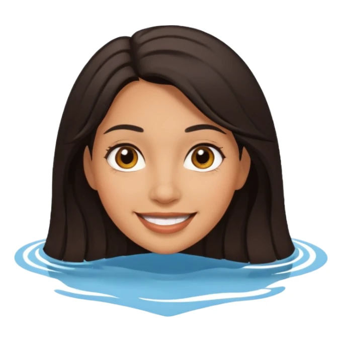 floating head of latino woman sticker