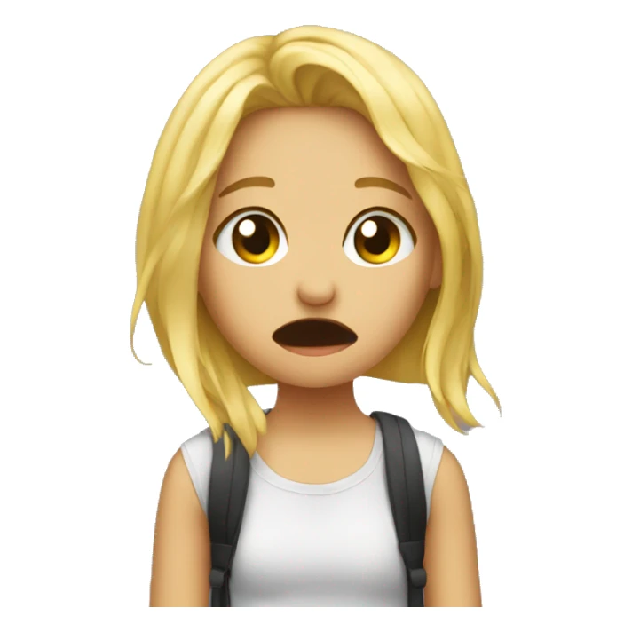 girl cries when she goes to a concert sticker