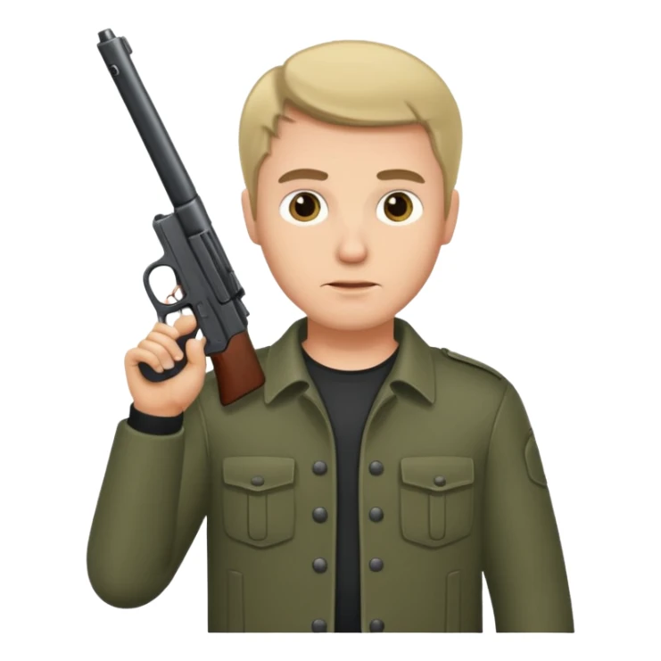 i dude holding a gun sticker