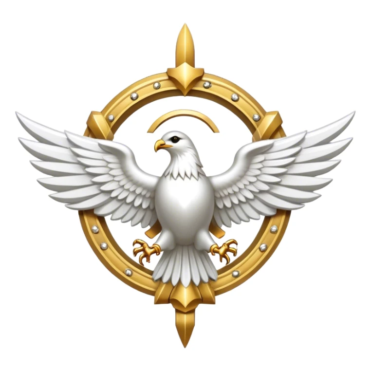 dominus' emblem holy with a touch of white  sticker