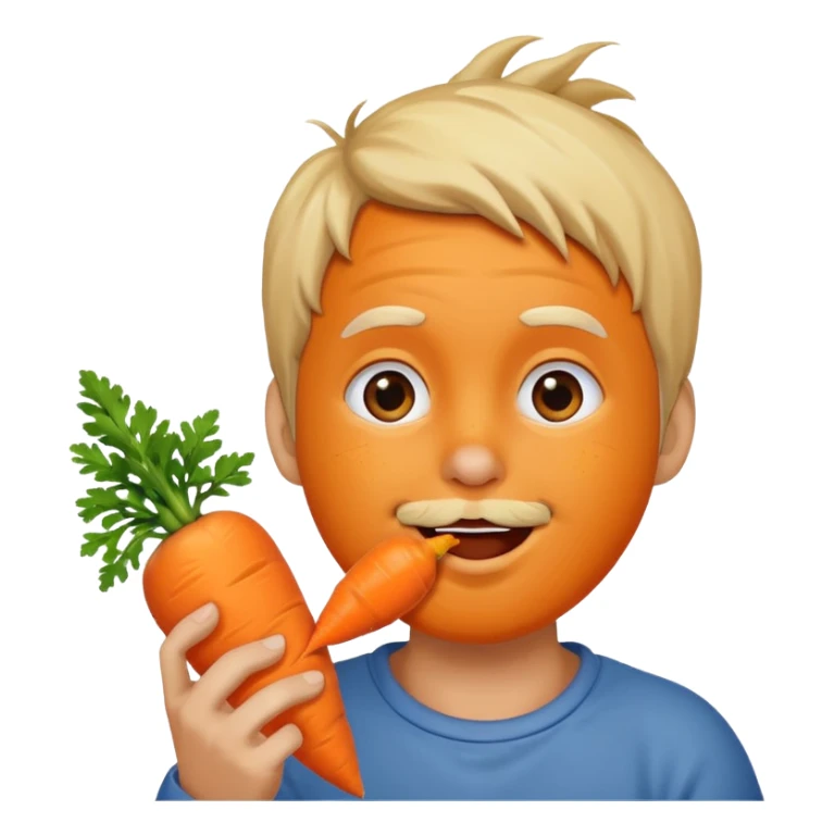 Grugu qui mange une carotte sticker