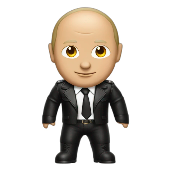 Vladimir Putin in leather suit sticker