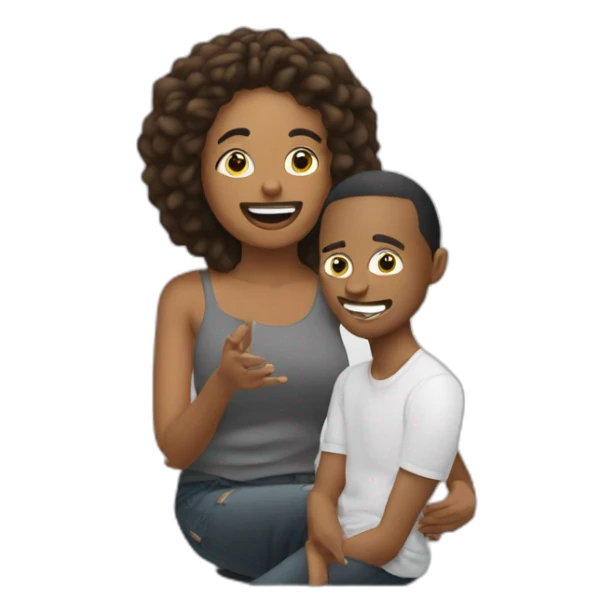 discussion between music artist and fan on social media sticker